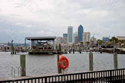 dockside city skyline