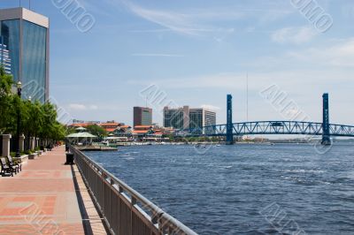 urban waterfront walkway