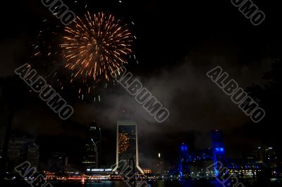 jacksonville skyline fireworks