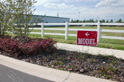 real estate model home sign real estate model home sign