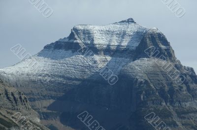 New snow on mountain peak