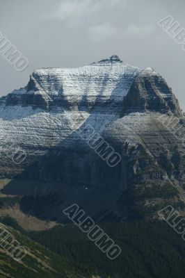 New snow on mountain peak