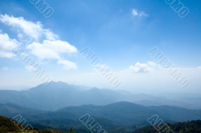 View from Doi Inthanon, the highest peak of Thailand