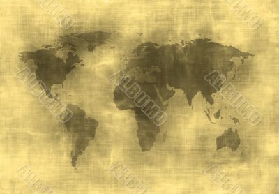 grunge map of the world
