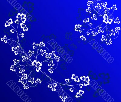 Abstract art floral design illustration