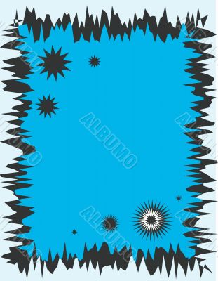 Blue abstraction frame