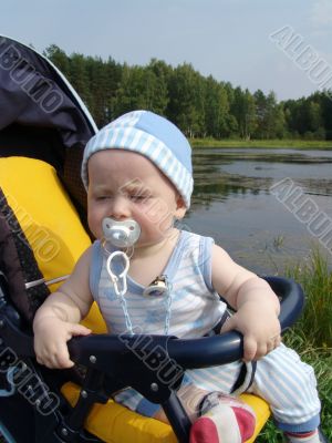 Baby on nature