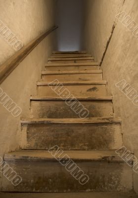 old wooden stairs