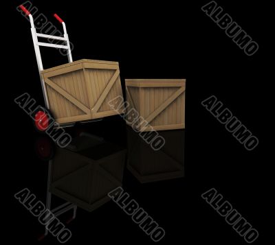 Hand truck with crates