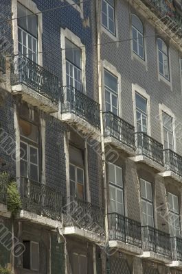 facade of house, lisbon, portugal