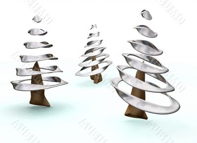 3D Christmas trees