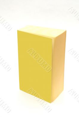 isolated yellow book with blank cover - add your text