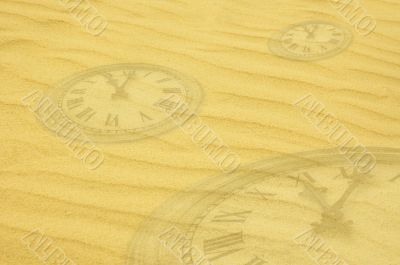 eternity background - clock faces dissolving in sand eternity background - clock faces dissolving in sand