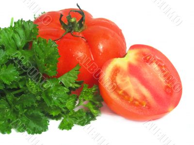 Tomatoes and greens