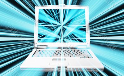 Laptop abstract