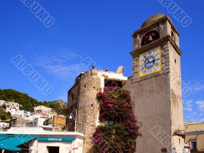 clocks on Capri tower #2 clocks on Capri tower #2