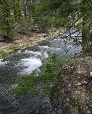 Paulina Creek, blurred, moving water