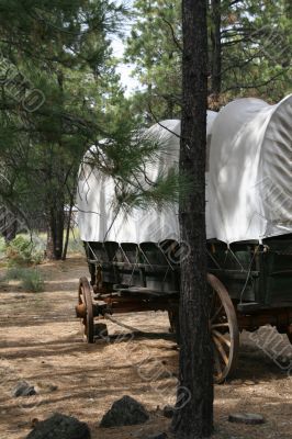 Covered wagon, 19th century homestead