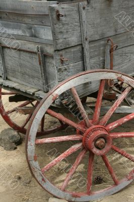 Old wagon, 19th century homestead