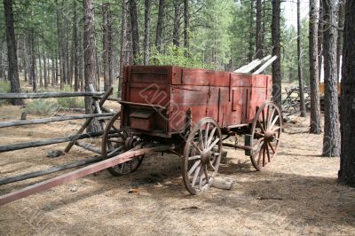 Old red wagon