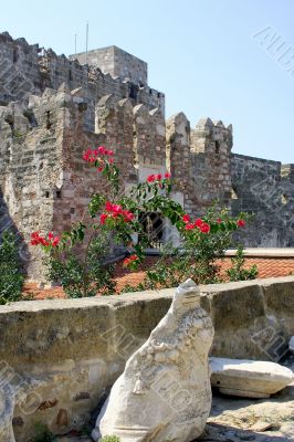 Castle of Saint Peter. Museum of underwater archeology in Bodrum