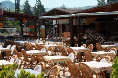 Morning open-air cafe