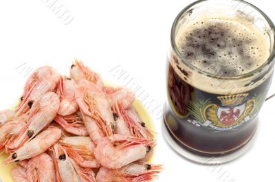 beer with shrimp