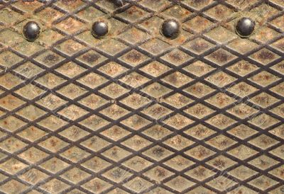 rusty metal grid, perfect grunge background