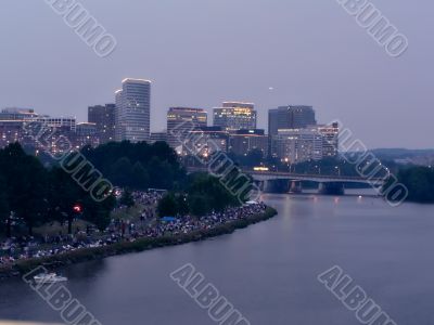 Roslyn Va skyline at dusk