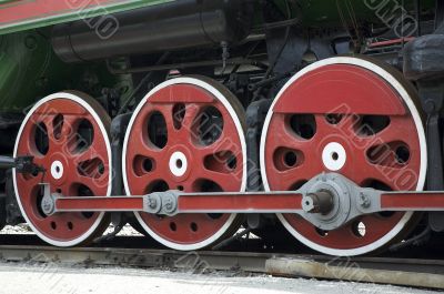 wheels of retro steam train wheels of retro steam train