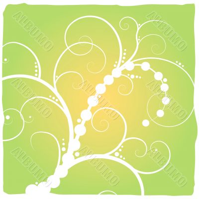 abstract floral green