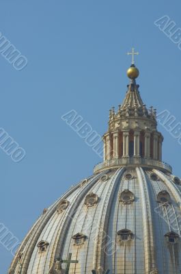 Dome of St. Peter`s Basilica, Rome, Italy