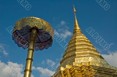 Golden stupa, Chiang Mai, Thailand