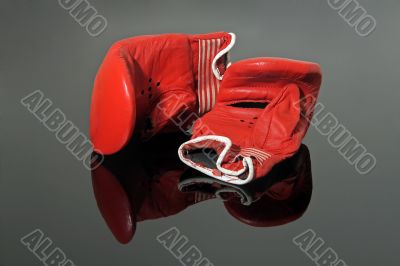 old boxing gloves