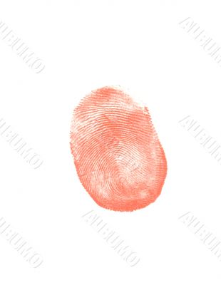 red finger print