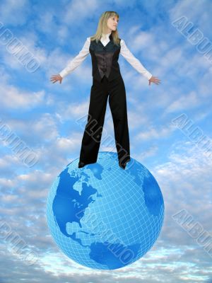 Sky, Earth and woman
