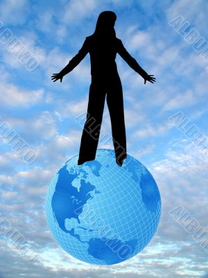 Sky, Earth and woman