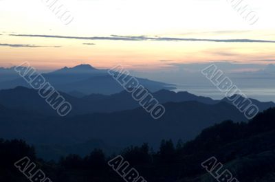 sunrise in mountains