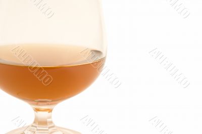 glass of brandy with space for text