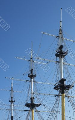 masts of frigate