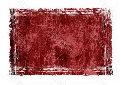 red grunge frame with space for text