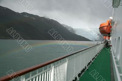 Double rainbow , from promenade deck