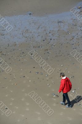 Walking on the beach at low tide Walking on the beach at low tide