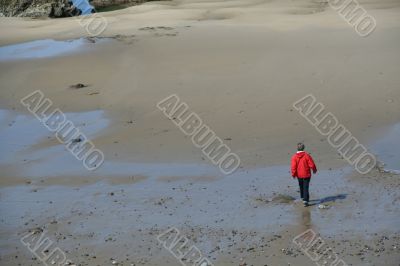 Walking on the beach at low tide Walking on the beach at low tide