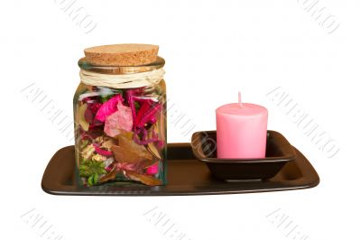 Candle and essence jar
