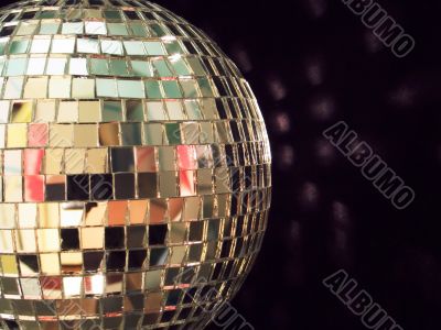 shiny disco ball, detailed