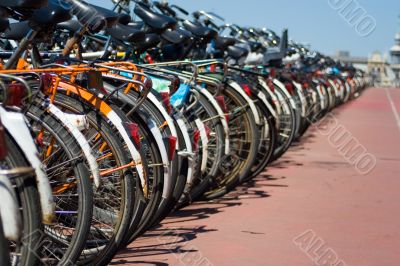 parked bikes