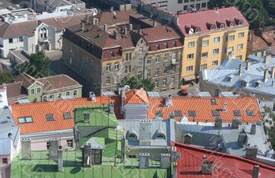 colorful roofs of tallinn