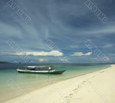 boat in a tropical waters