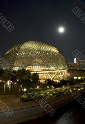 singapore opera at night